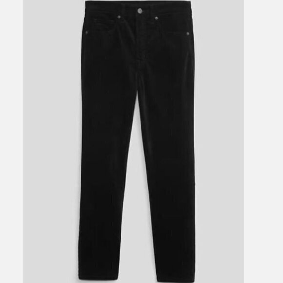 GAP High Rise Vintage Slim Black Stretch VELVET Jeans Size 26/2 PETITE RT$80 - Picture 6 of 6